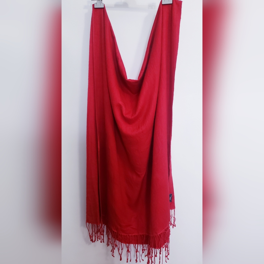 Generation .yes" Cashmere Scarf  Shawl Red Large